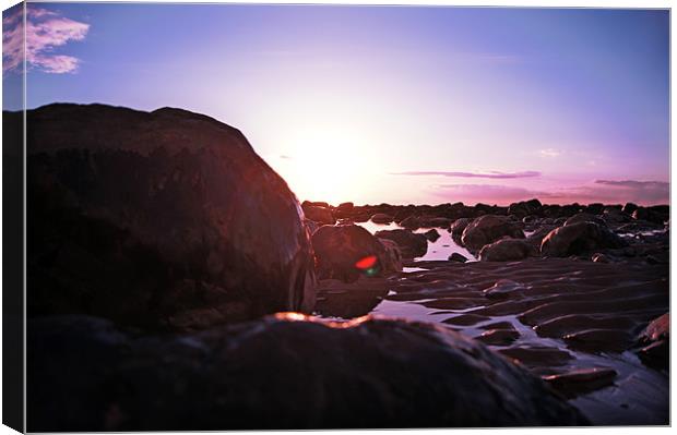 Seascale Sunset Canvas Print by Rudy Monthy