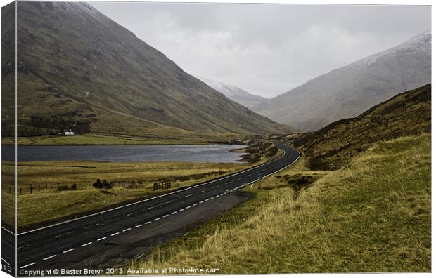 The Road to Glencoe Canvas Print by Buster Brown