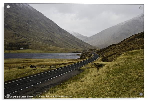 The Road to Glencoe Acrylic by Buster Brown