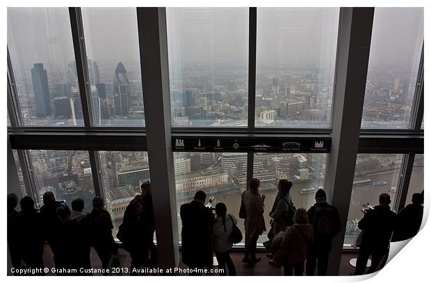 Viewing at The Shard Print by Graham Custance