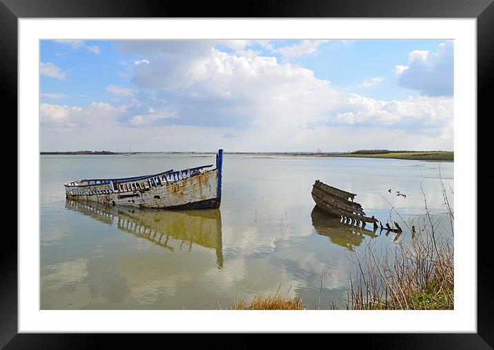 Maldon Essex shipwrecks  Framed Mounted Print by Diana Mower