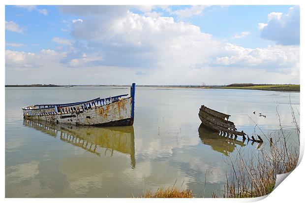 Maldon Essex shipwrecks  Print by Diana Mower