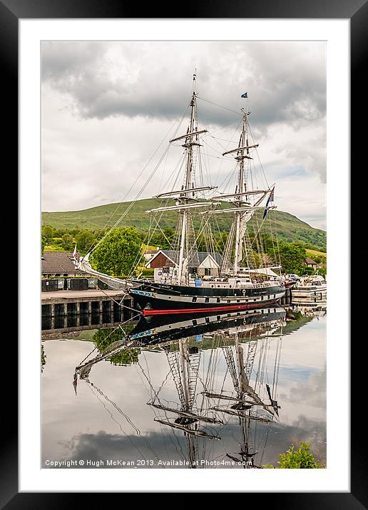 Ship, Sail training vessel, TS Royalist, Docked, N Framed Mounted Print by Hugh McKean