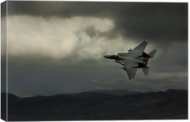 F15 in stormy sky Canvas Print by Oxon Images