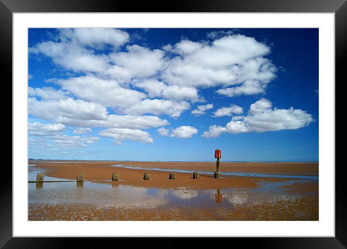 Cleethorpes Beach at Low Tide Framed Mounted Print by Darren Galpin