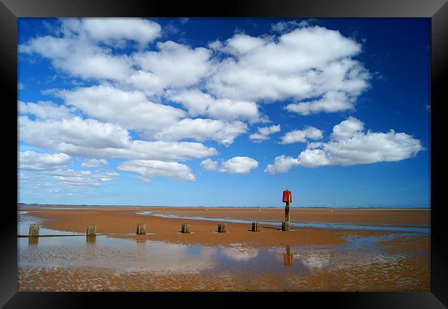 Cleethorpes Beach at Low Tide Framed Print by Darren Galpin