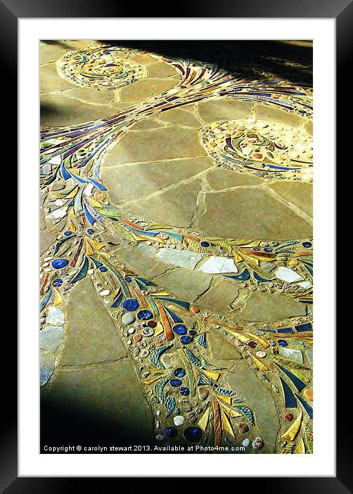 Mystical mosaic Framed Mounted Print by carolyn stewart
