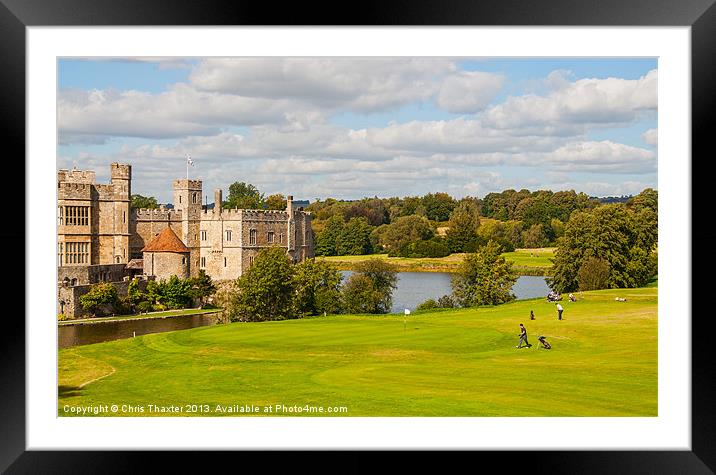 Majestic Golfing at Leeds Castle Framed Mounted Print by Chris Thaxter