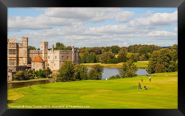 Majestic Golfing at Leeds Castle Framed Print by Chris Thaxter