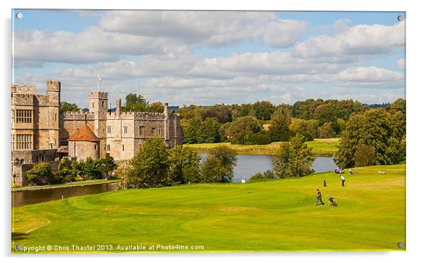 Majestic Golfing at Leeds Castle Acrylic by Chris Thaxter