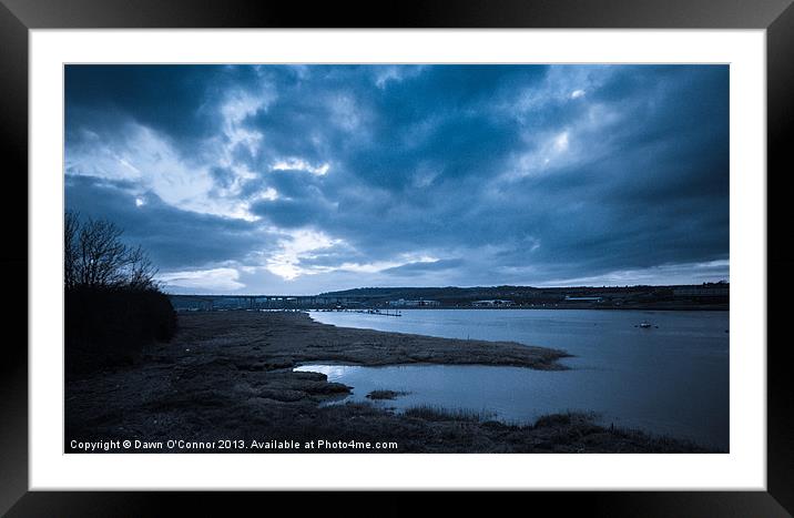 Moonlit Medway Framed Mounted Print by Dawn O'Connor
