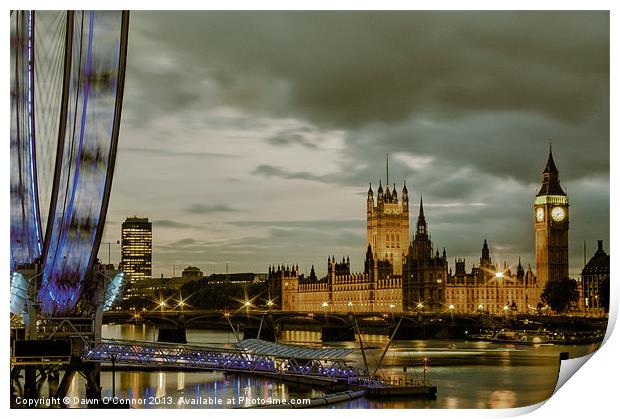 Westminster London Print by Dawn O'Connor