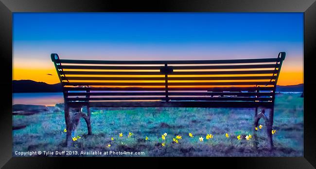 View from the Bench Framed Print by Tylie Duff Photo Art