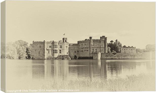 Leeds Castle A Reflection of History Canvas Print by Chris Thaxter