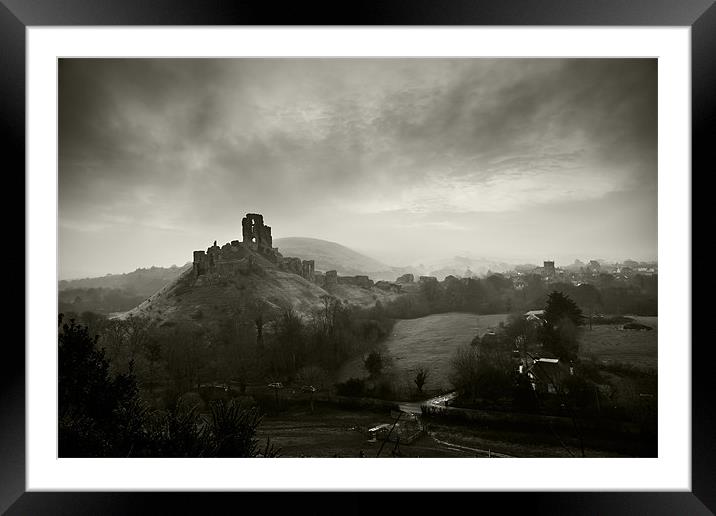 Corfe Castle Framed Mounted Print by Gail Johnson