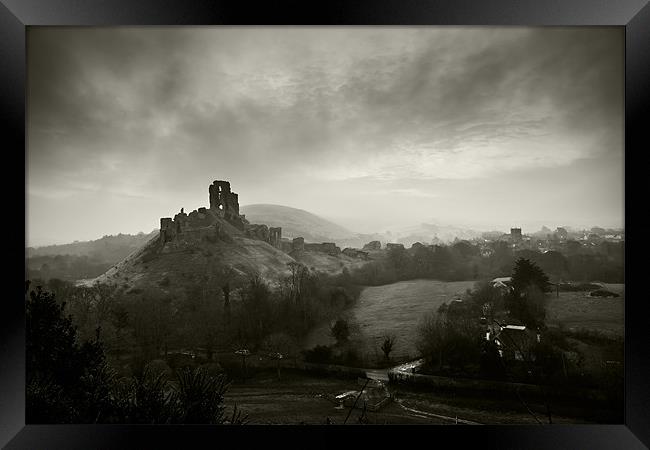 Corfe Castle Framed Print by Gail Johnson