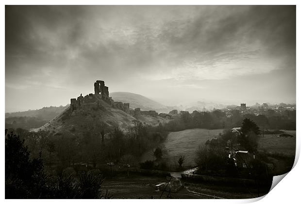 Corfe Castle Print by Gail Johnson