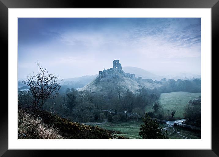 Corfe Castle Framed Mounted Print by Gail Johnson