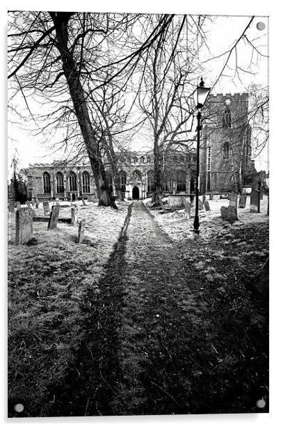 St Marys Church Bury St Edmunds Acrylic by Darren Burroughs