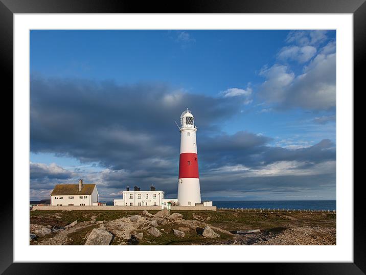 Portland Bill Lighthouse Framed Mounted Print by Gail Johnson