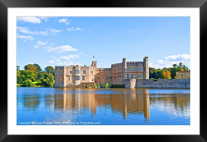 Majestic Leeds Castle A Reflection of British Hist Framed Mounted Print by Chris Thaxter