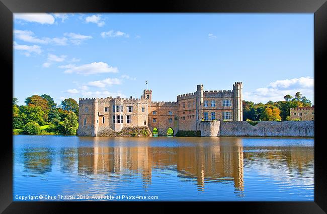 Majestic Leeds Castle A Reflection of British Hist Framed Print by Chris Thaxter