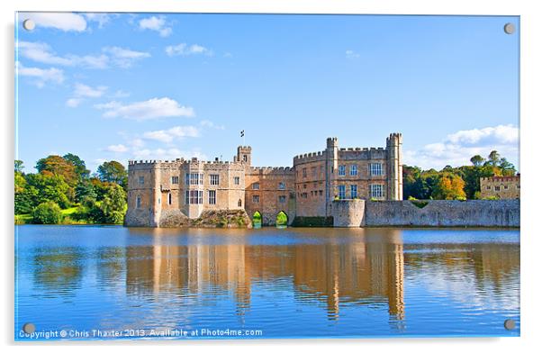 Majestic Leeds Castle A Reflection of British Hist Acrylic by Chris Thaxter