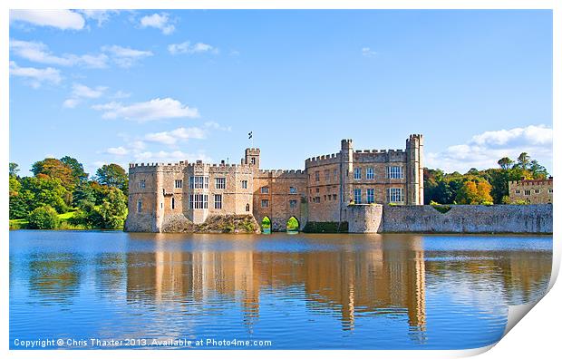 Majestic Leeds Castle A Reflection of British Hist Print by Chris Thaxter