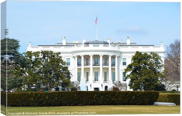 White House Lawns Canvas Print by Malcolm Snook
