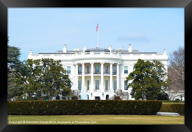 White House Lawns Framed Print by Malcolm Snook