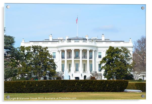 White House Lawns Acrylic by Malcolm Snook