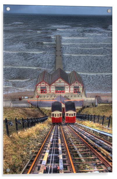 Saltburn-by-the-Sea Acrylic by andrew gaines