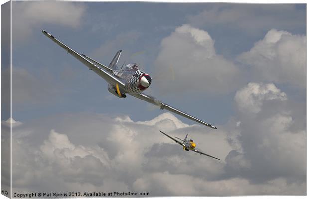 P51 Mustang - Pair Canvas Print by Pat Speirs