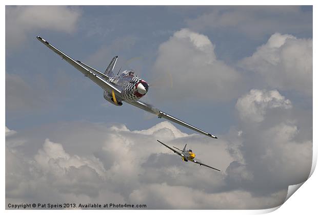 P51 Mustang - Pair Print by Pat Speirs