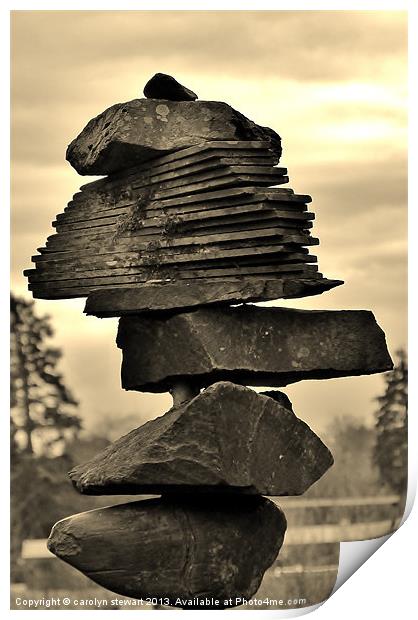 Rock stack Print by carolyn stewart