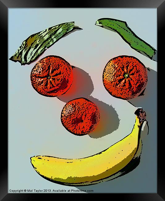 FRUITFACE   (POSTERIZED) Framed Print by Mal Taylor Photography
