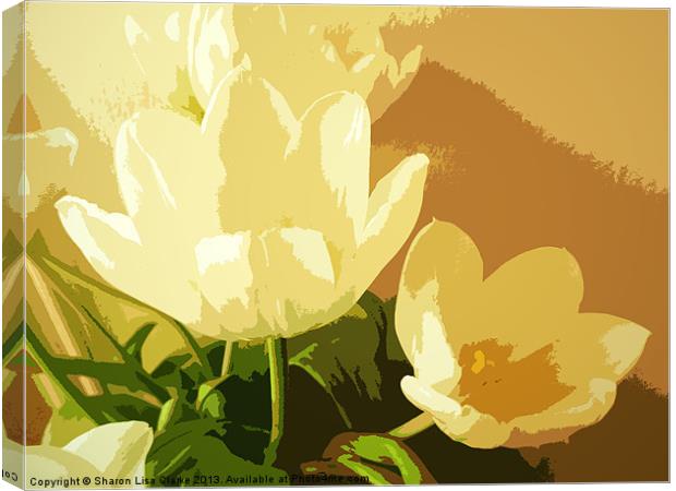 Abstract Tulips Canvas Print by Sharon Lisa Clarke