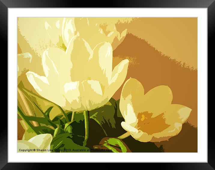 Abstract Tulips Framed Mounted Print by Sharon Lisa Clarke