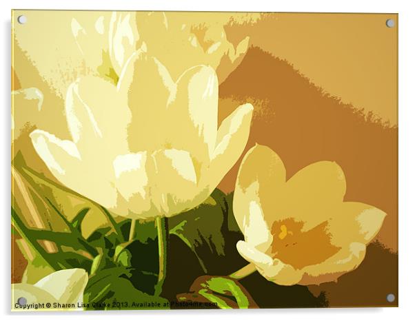 Abstract Tulips Acrylic by Sharon Lisa Clarke