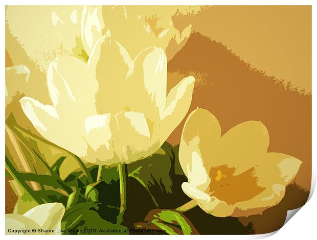 Abstract Tulips Print by Sharon Lisa Clarke