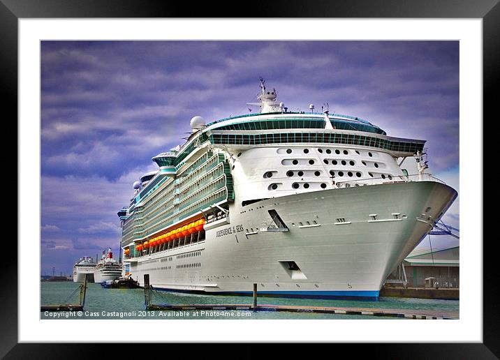 MS Independence of the Seas Framed Mounted Print by Cass Castagnoli