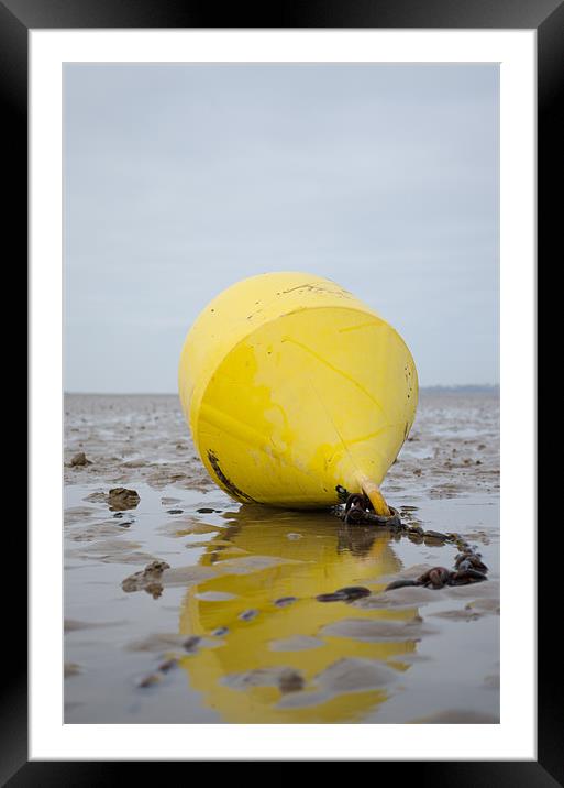 Buoy in the sand Framed Mounted Print by James  Hare