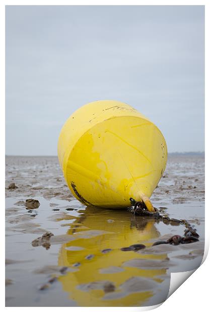 Buoy in the sand Print by James  Hare