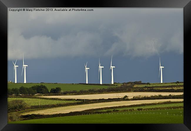 Wind Turbines Framed Print by Mary Fletcher