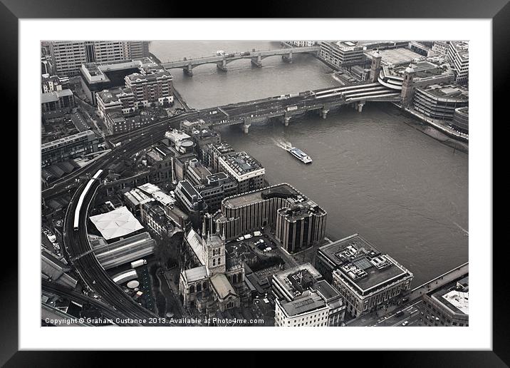 View from The Shard Framed Mounted Print by Graham Custance
