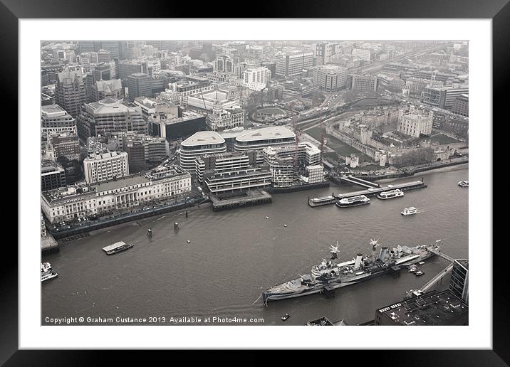 View from The Shard Framed Mounted Print by Graham Custance