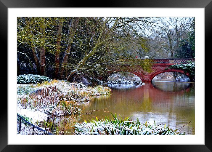 WINTER RIVER Framed Mounted Print by David Atkinson