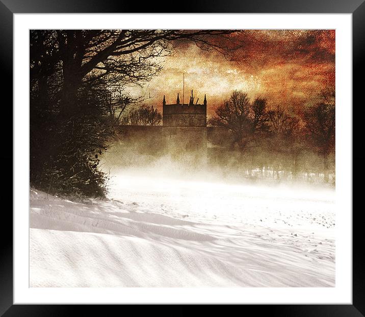 St lukes in the snow Framed Mounted Print by Dawn Cox