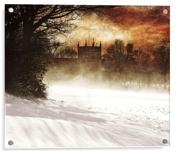 St lukes in the snow Acrylic by Dawn Cox