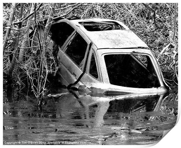 Valdalised Car Wreck Print by Tim O'Brien